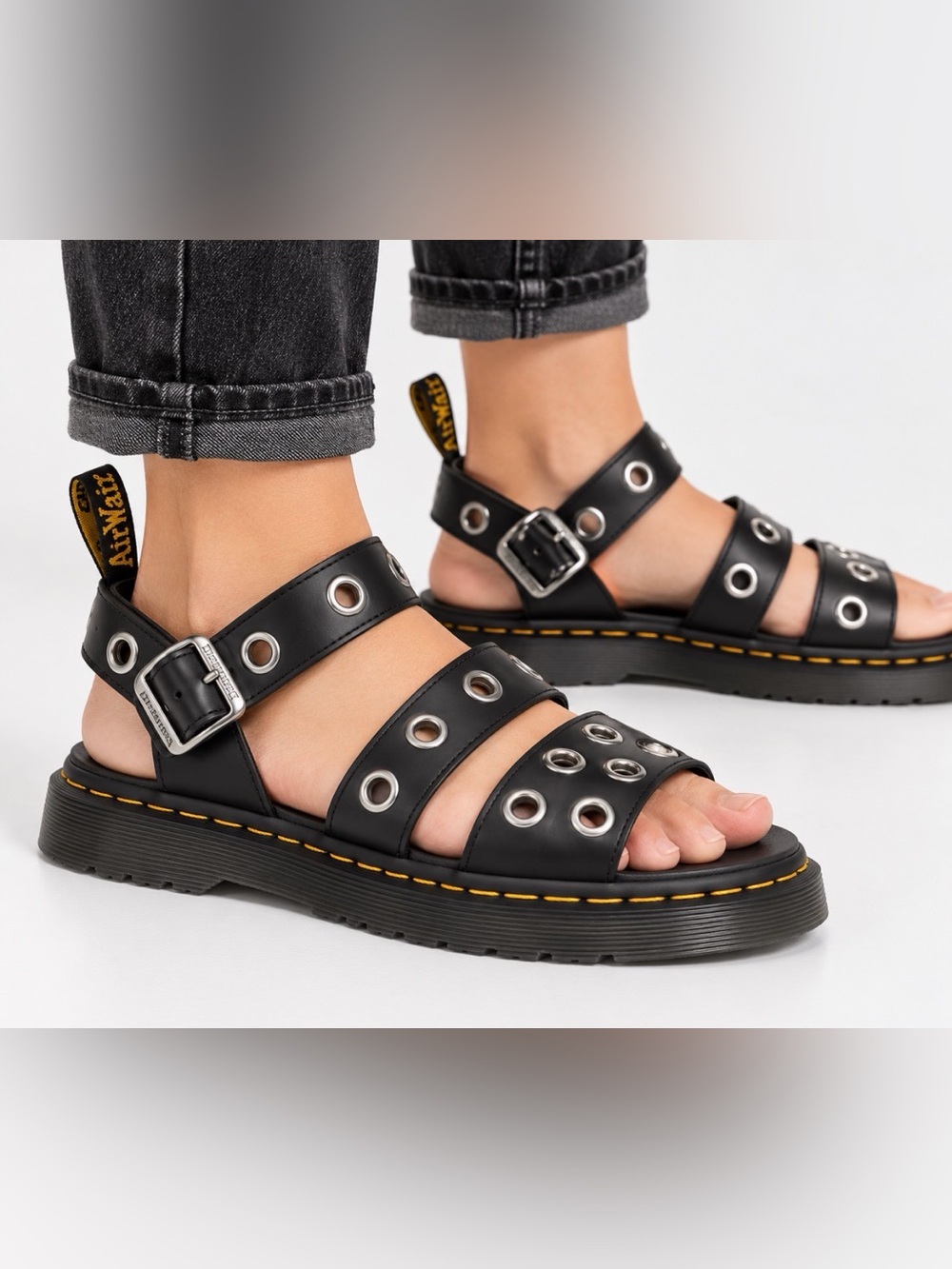 Dr Martens Gryphon HDW Leather Sandals Mens 11 Womens 12 NWOT
